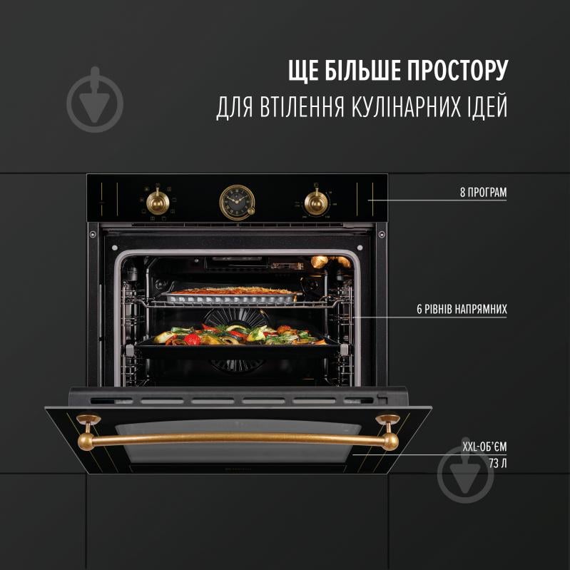 Духовой шкаф Perfelli VINTAGE 6A8N NERO - фото 2