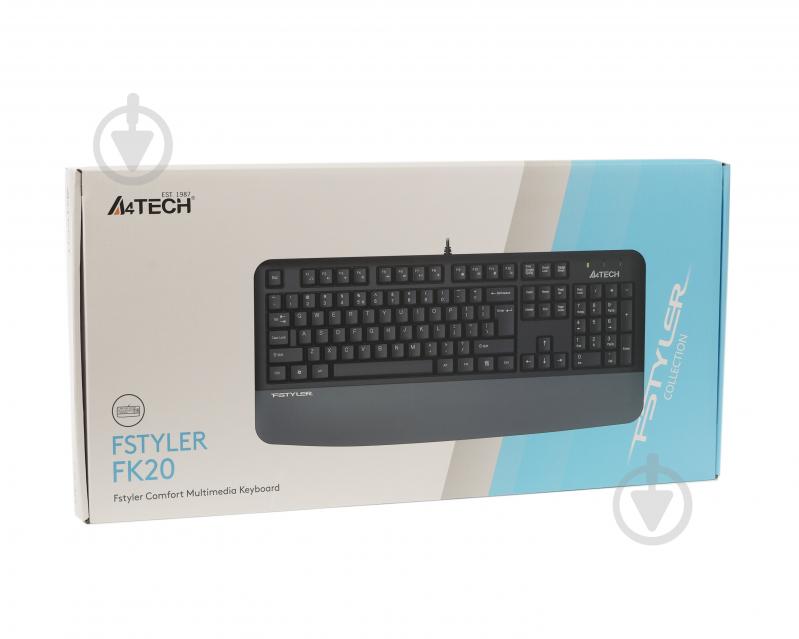 Клавиатура A4Tech (FK20 (Grey)) проводная, USB - фото 4