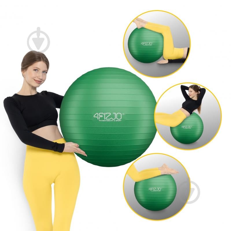 Фітбол 4fizjo Anti-Burst Green d75 см P-5907222931189 - фото 4