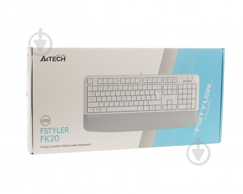Клавиатура A4Tech (FK20 (White)) USB white - фото 4