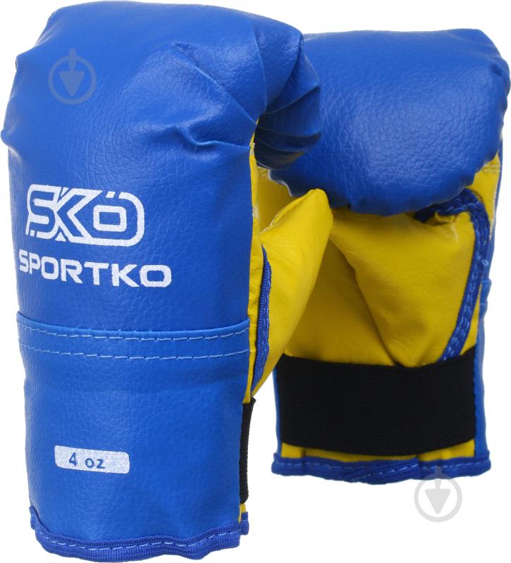 Детский боксерский набор SPORTKO 1001 р. 4 4oz синий - фото 5