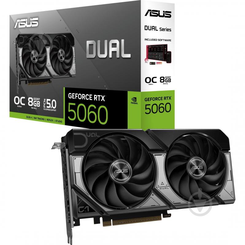 Відеокарта Asus GeForce RTX 5060 OC DUAL 8GB GDDR7 128bit (90YV0N12-M0NA00) - фото 8
