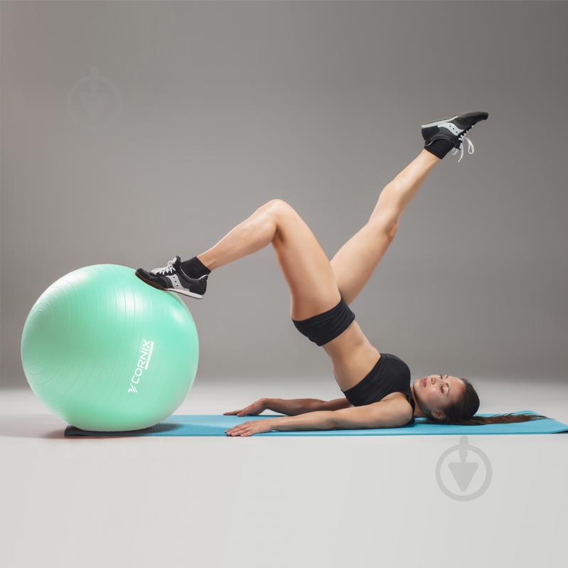 М'яч для фітнесу Cornix Anti-Burst Mint d85 см XR-0369 - фото 5 М'яч для фітнесу Cornix Anti-Burst Mint d85 см XR-0369 - фото 5