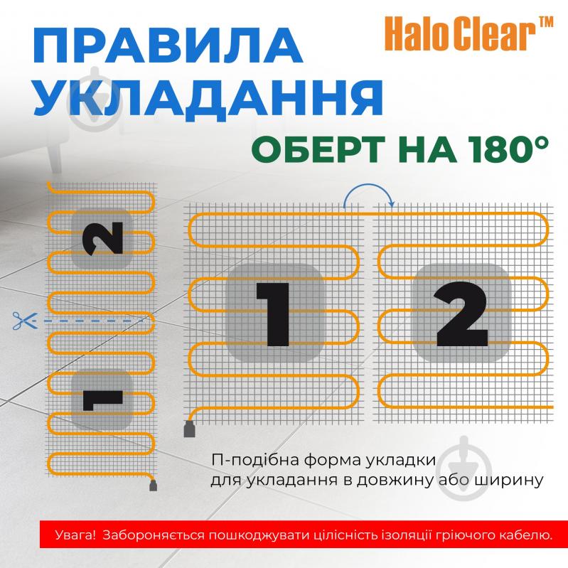 Нагревательный мат NAVIN HaloClear 190/260 1,3 м2 - фото 7