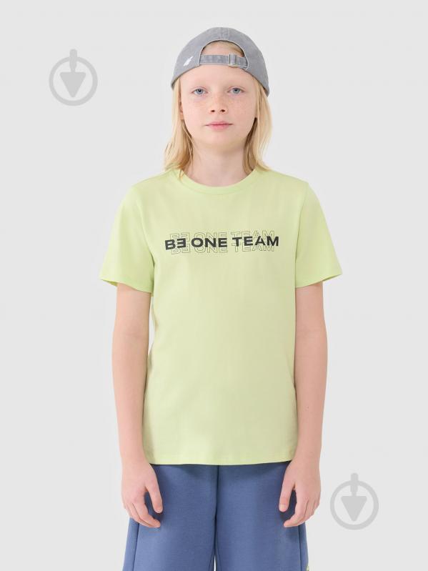 Футболка 4F TSHIRT M2186 4FJWSS25TTSHM2186-45N р.146 салатовий - фото 1 Футболка 4F TSHIRT M2186 4FJWSS25TTSHM2186-45N р.146 салатовий - фото 1