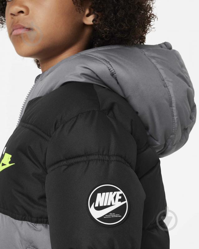 Пуховик для мальчиков демисезонный Nike COL BLOCK PUFFER 86K910-023 р.7 черный - фото 4