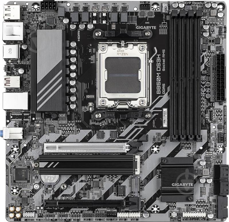 Материнська плата Gigabyte B850M_DS3H (Socket AM5, AMD B850, micro ATX) - фото 2
