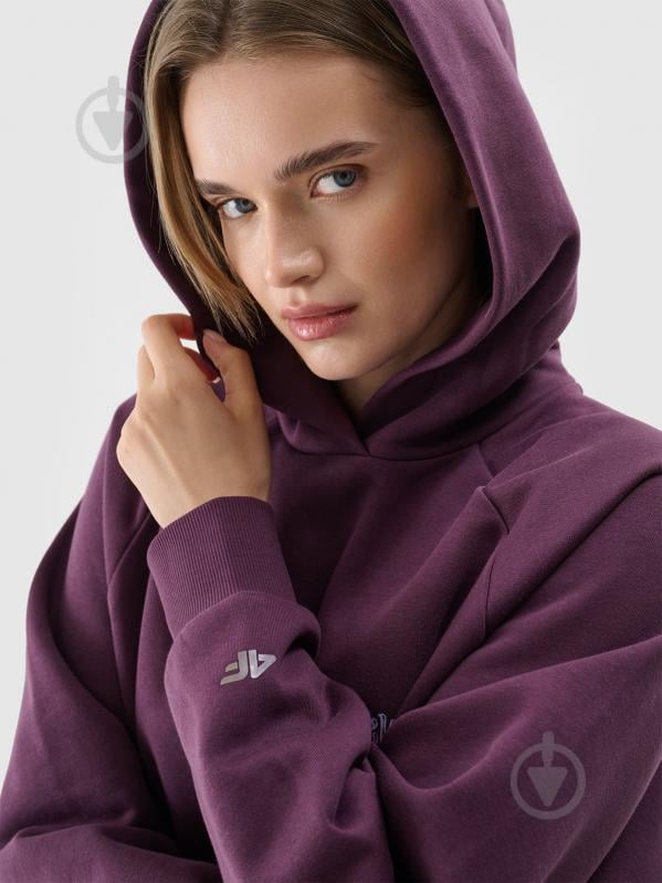 Джемпер 4F SWEATSHIRT F1338 4FWAW24TSWSF1338-50S р.S фиолетовый - фото 2 Джемпер 4F SWEATSHIRT F1338 4FWAW24TSWSF1338-50S р.S фиолетовый - фото 2