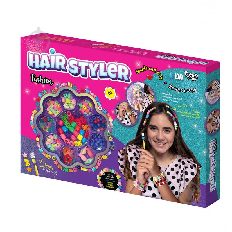 Набор для изготовления украшений Danko Toys Креативное творчество Hair Styler Fashion средний HS-01-04 - фото 1