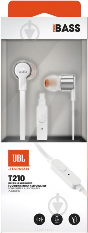 Гарнитура JBL T210 grey (JBLT210GRY) - фото 7