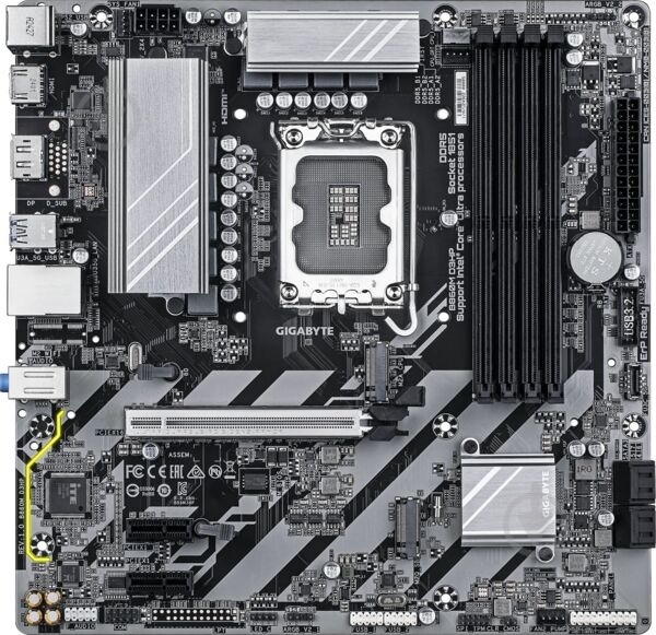 Материнская плата Gigabyte B860M_D3HP (Socket 1851, Intel B860, micro ATX) - фото 2