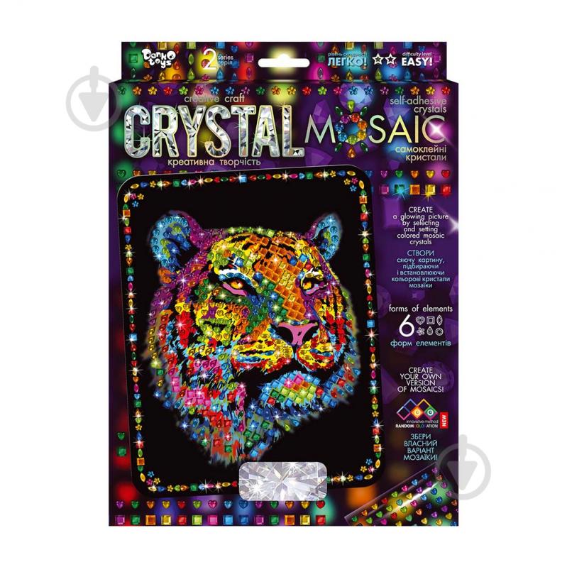 Набор для занятий мозаикой Danko Toys Crystal Mosaic с.2 №1 тигр CRM-02-01 - фото 1