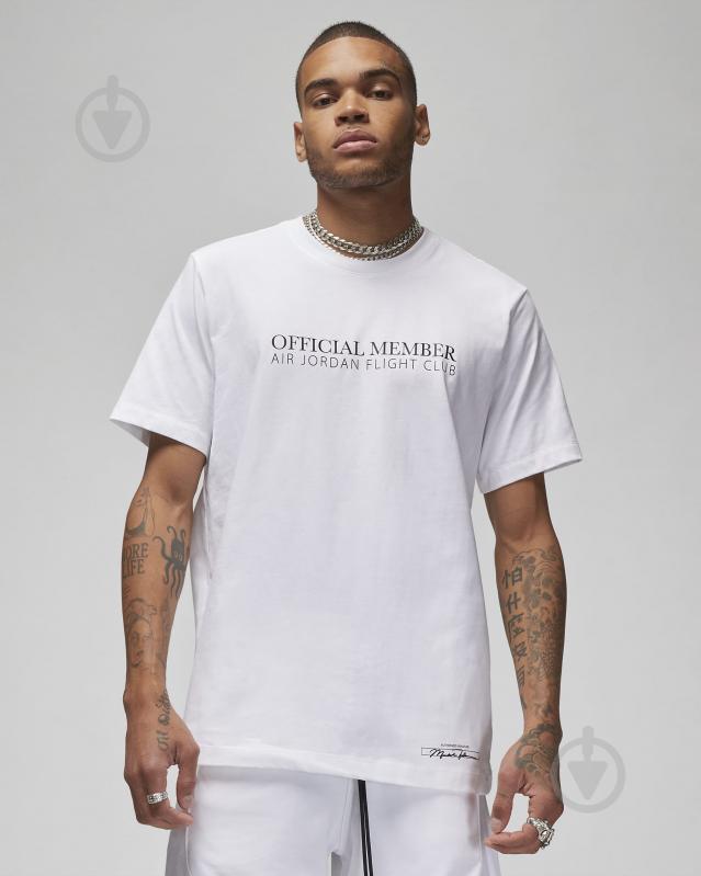 Футболка Nike M J FLT MVP SIG SS CREW DX9563-101 р.2XL белый - фото 1