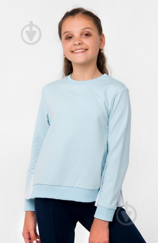 Світшот для дівчинки Smil р.140 блакитний 116492 - фото 1