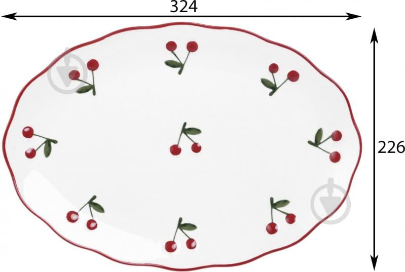 Блюдо сервірувальне Fiora Miss Cherry 32 см - фото 2 Блюдо сервірувальне Fiora Miss Cherry 32 см - фото 2