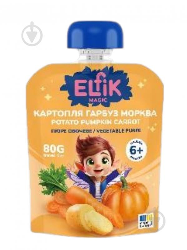 Пюре овощное Elfik Magic Картофель-Тыква-Морковь 80 г - фото 1