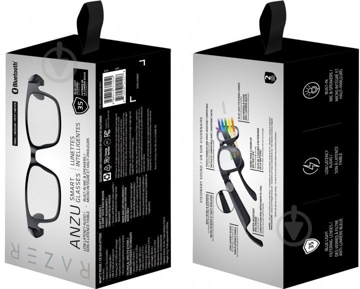 Навушники-окуляри Razer Anzu Rectangle Blue Light + Sunglass L black (RZ82-03630200-R3M1) - фото 12