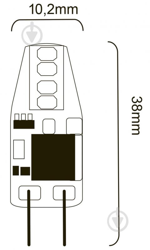 Лампа світлодіодна Hopfen 2,5 Вт капсульна прозора G4 12 В 4200 К - фото 2