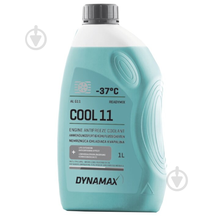 Антифриз DYNAMAX COOL AL G11 -37 от -35 до +108 1 л 1,1 кг синий - фото 1