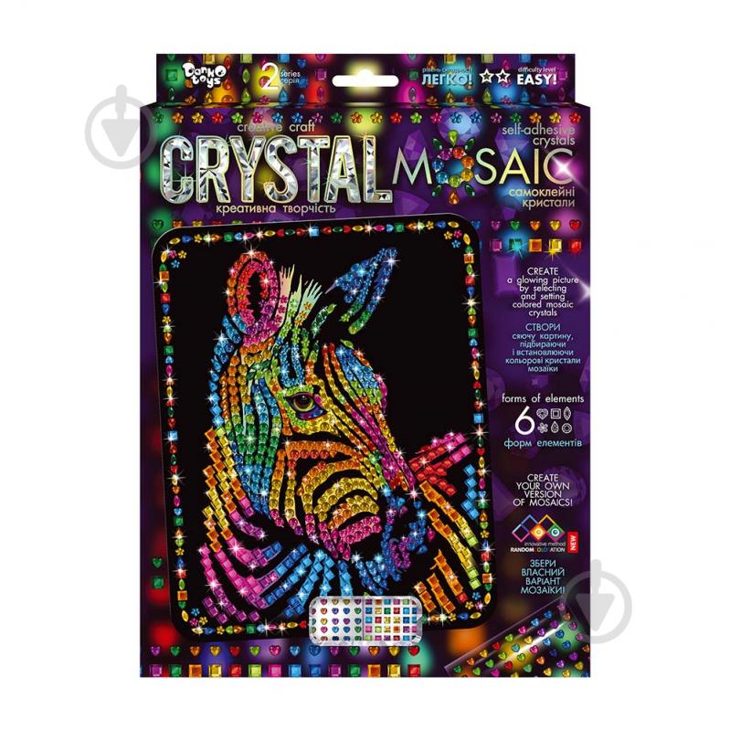 Набір для занять мозаїкою Danko Toys Crystal Mosaic с.2 №8 зебра CRM-02-08 - фото 1