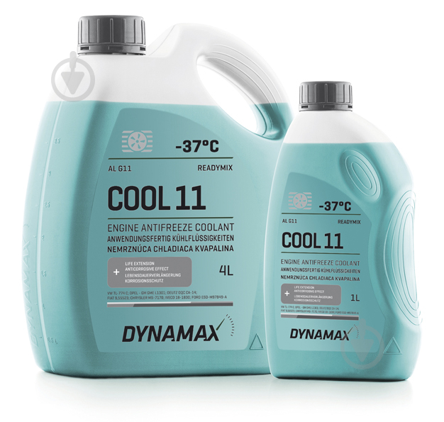 Антифриз DYNAMAX COOL AL G11 -37 від -40 до +110 5 л 5,9 кг синій - фото 1