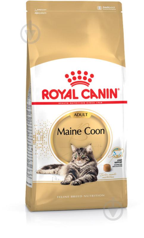 Корм сухий для дорослих котів породи мейн-кун Royal Canin Maine Coon Adult свійська птиця, кукурудза, рис 4 кг - фото 1