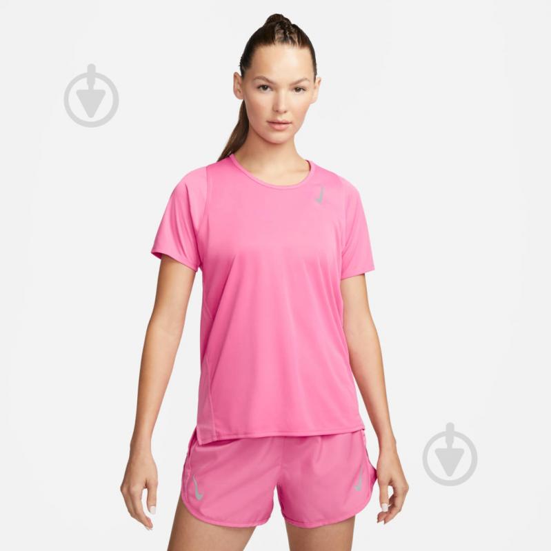 Футболка Nike W NK DF RACE TOP SS DD5927-684 р.M розовый - фото 1