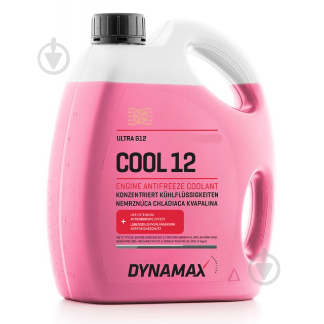 Антифриз DYNAMAX COOL ULTRA G12 -37 від -35 до +108 5 л 5,6 кг червоний - фото 1