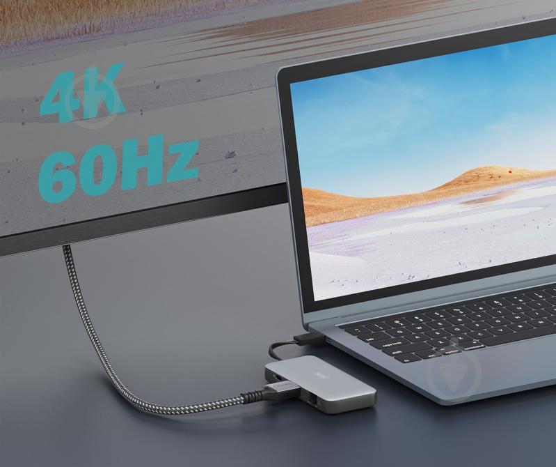 Док-станція Digitus 7-in-1 grey (DA-70916) - фото 8