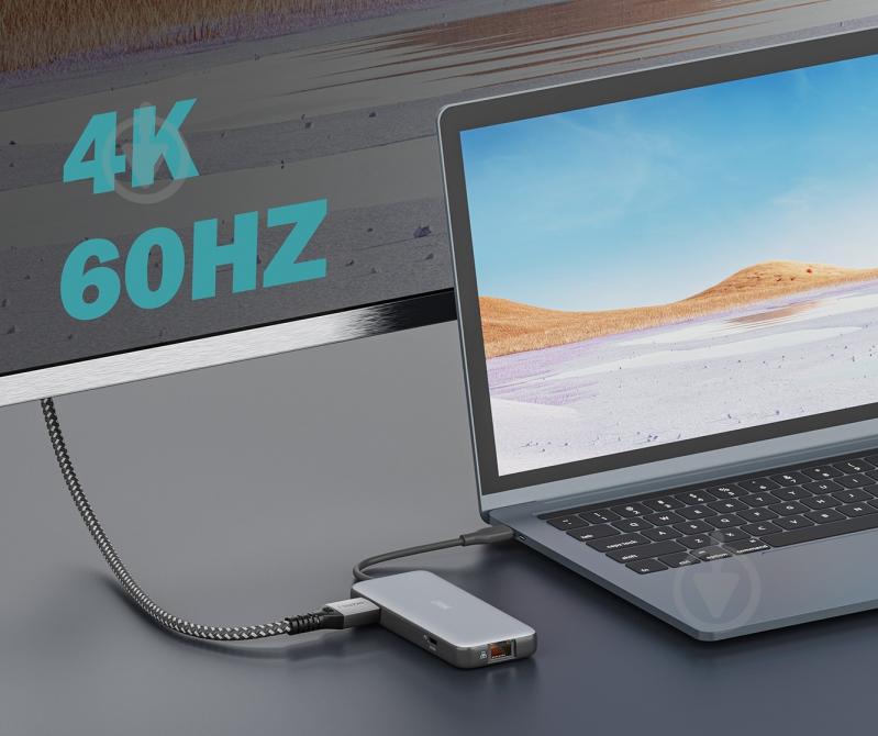 Док-станция Digitus 8-in-1 grey (DA-70914) - фото 8