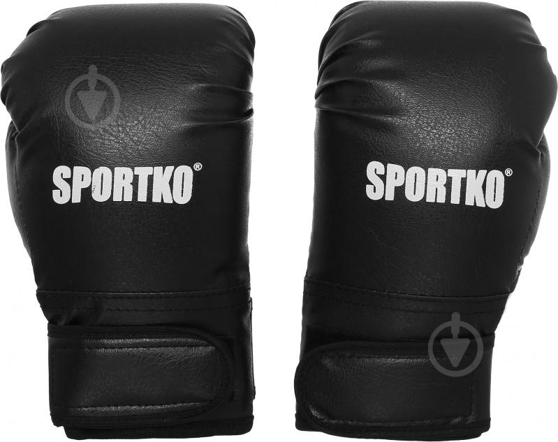 Боксерские перчатки SPORTKO 3007 7oz черный с белым - фото 2