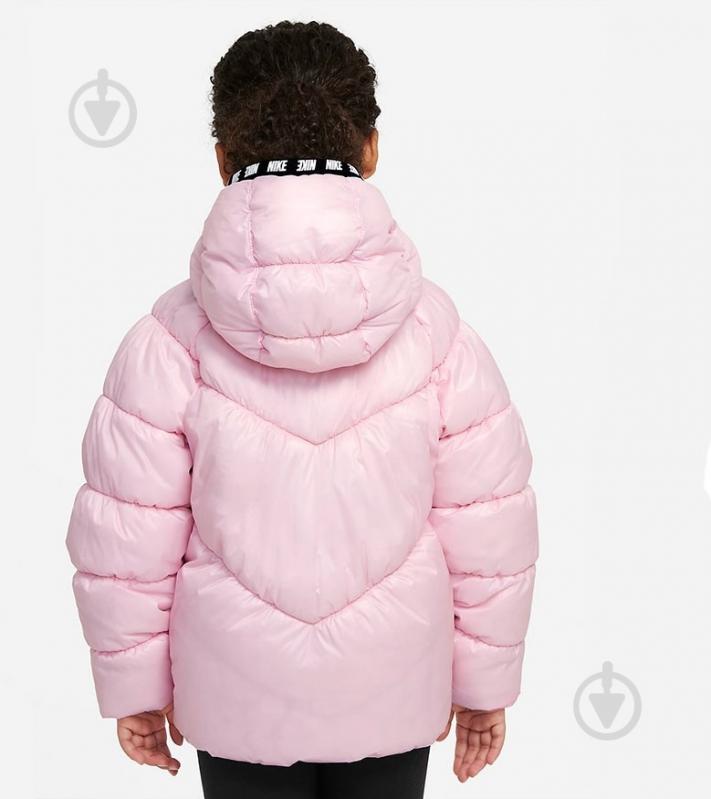 Пуховик для девочек демисезонный Nike CHEVRON SOLID PUFFER JACKET 36H880-A9Y р.5 розовый - фото 2