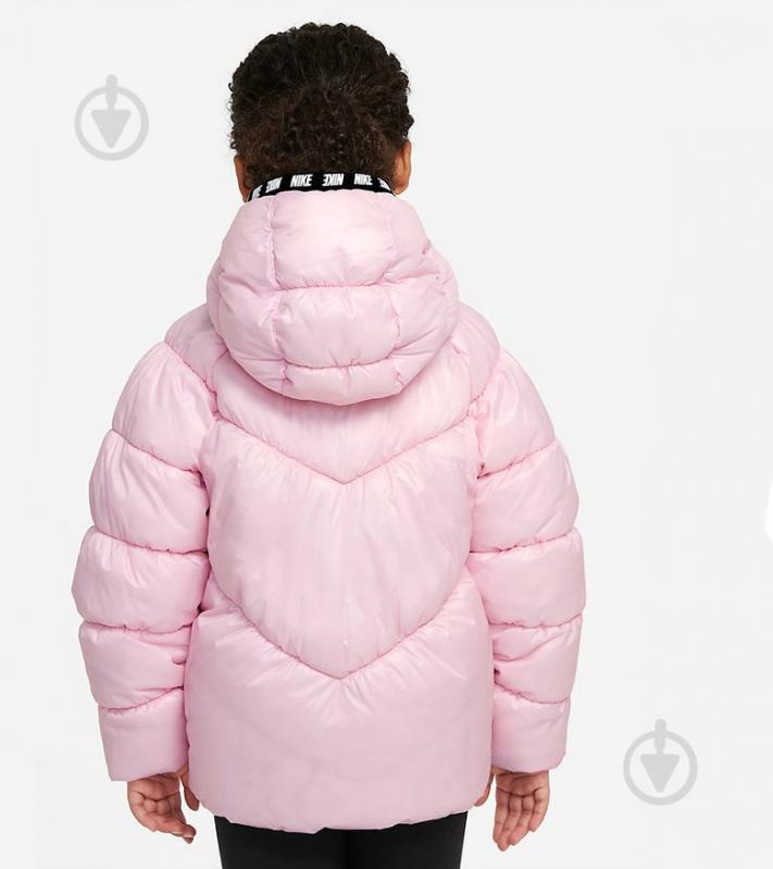 Пуховик для дівчаток демісезонний Nike CHEVRON SOLID PUFFER JACKET 36H880-A9Y р.4 рожевий - фото 2