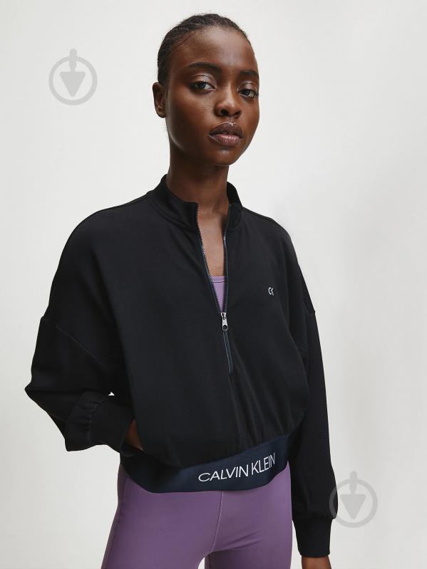 Джемпер Calvin Klein Performance 1/4 ZIP PULLOVER 00GWT0W329-007 р. L черный - фото 1