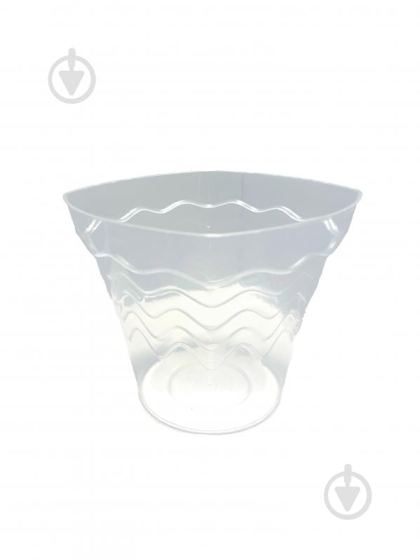 Кашпо для орхидей пластик Волна D184 фигурный белый/прозрачный 2 л - фото 2 Кашпо для орхидей пластик Волна D184 фигурный белый/прозрачный 2 л - фото 2