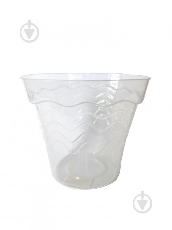 Кашпо для орхидей пластик Волна D184 фигурный белый/прозрачный 2 л - фото 1 Кашпо для орхидей пластик Волна D184 фигурный белый/прозрачный 2 л - фото 1