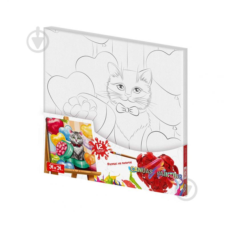 Роспись на холсте Danko Toys Canvas Painting с.7 №9 кот 31x31 см PX-07-09 - фото 1