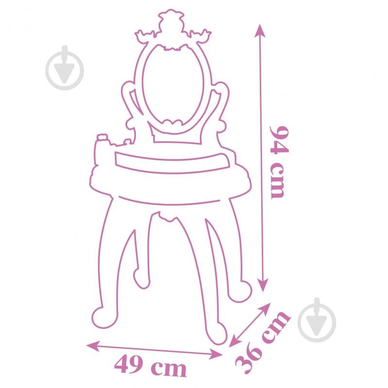 Ігровий набір Smoby Столик із дзеркалом Дісней Принцеси Перукарня 2 в 1 320250 - фото 2