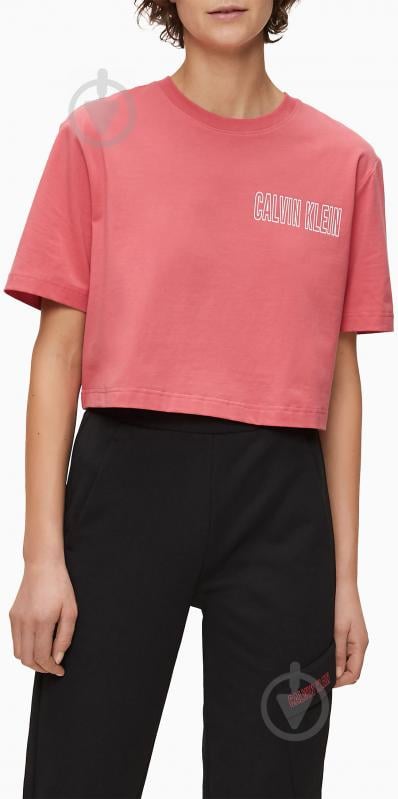 Футболка Calvin Klein Performance CROPPED SHORT SLEEVE T-SHIRT 00GWS0K165-607 р.S червоний - фото 1