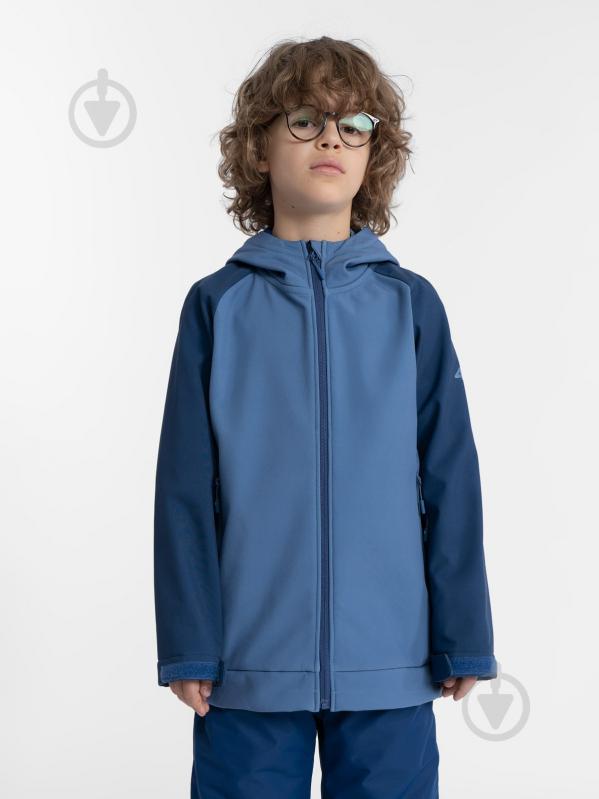 Куртка для хлопчиків 4F SOFTSHELL JACKET M154 4FJAW23TSOFM154-33S блакитна - фото 1