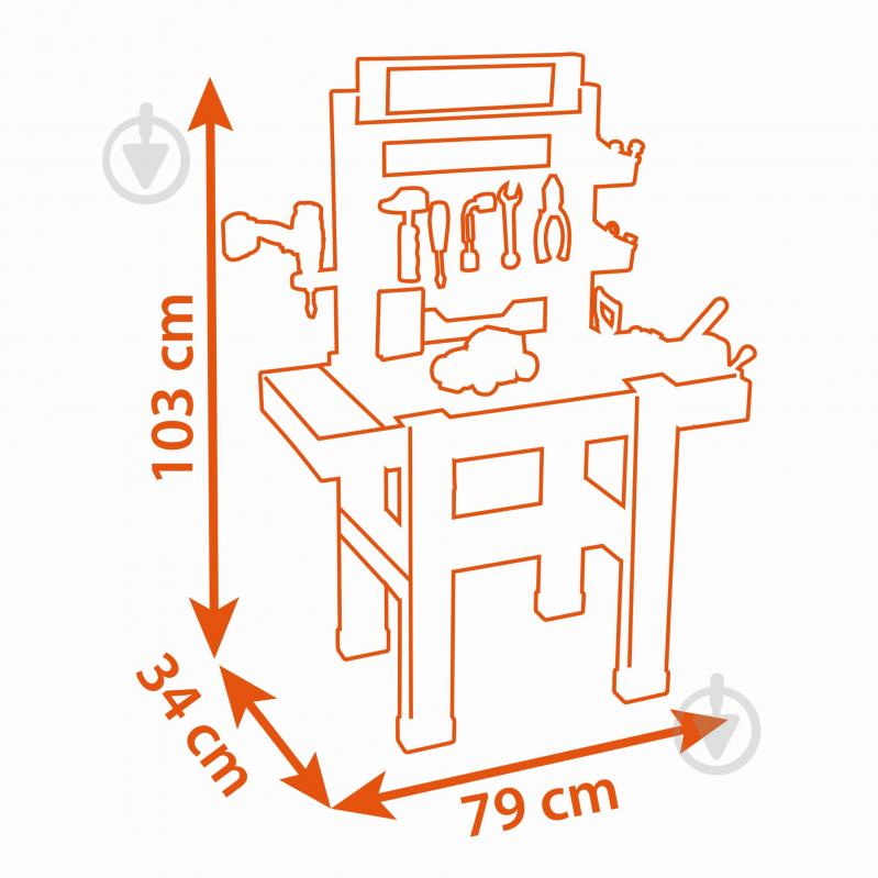 Игровой набор Smoby Black+Decker Мастерская 360727 - фото 3