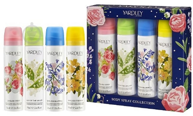 Набор для женщин Yardley Body Spray Collection 4 шт 75 мл - фото 1