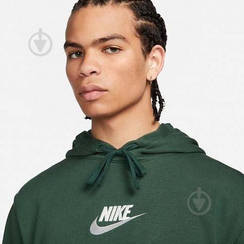 Джемпер Nike M NK NIKE Club+ FT PO LBR HOODIE FB7788-323 р.XL зелений - фото 4