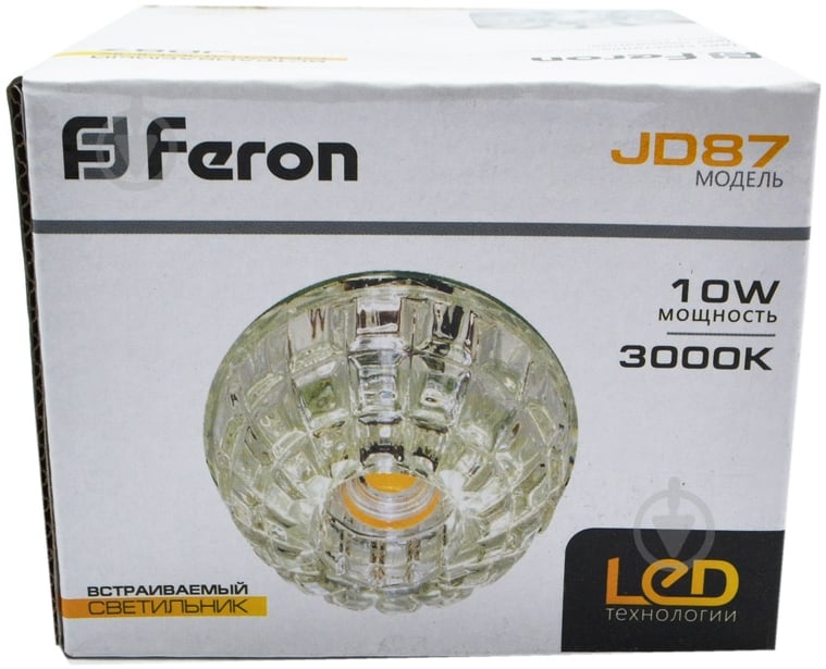 Світильник точковий Feron JD87 COB LED прозорийхром - фото 3