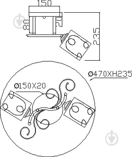 Люстра потолочная Accento lighting Galaxy 2xE27 сатиновый никель ALG-73029/2 - фото 5