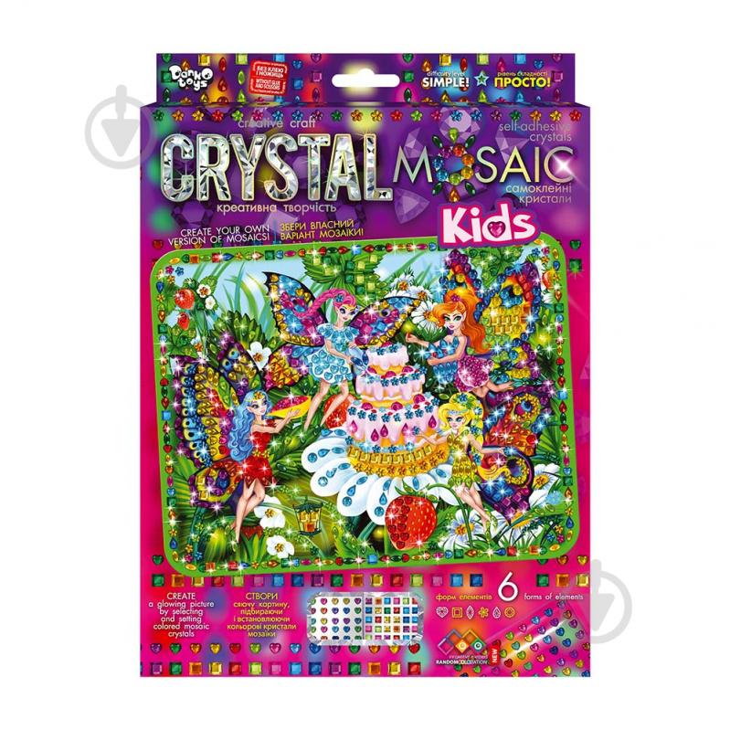 Набір для занять мозаїкою Danko Toys Crystal Mosaic Kids №8 феї з тортом CRMk-01-08 - фото 1