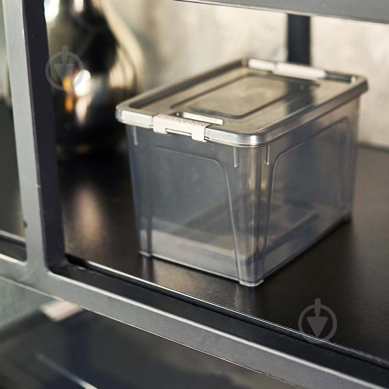 Ящик для зберігання Алеана 123079 Smart Box 0,8л коричневий прозорий 75x160x120 мм - фото 2