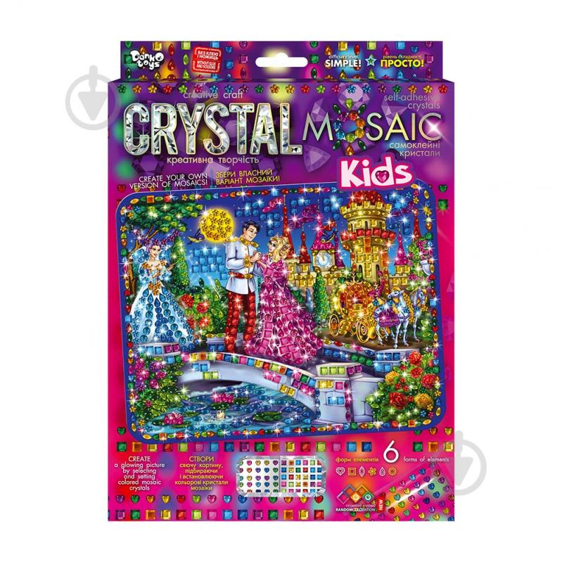 Набор для занятий мозаикой Danko Toys Crystal Mosaic Kids №6 золушка CRMk-01-06 - фото 1