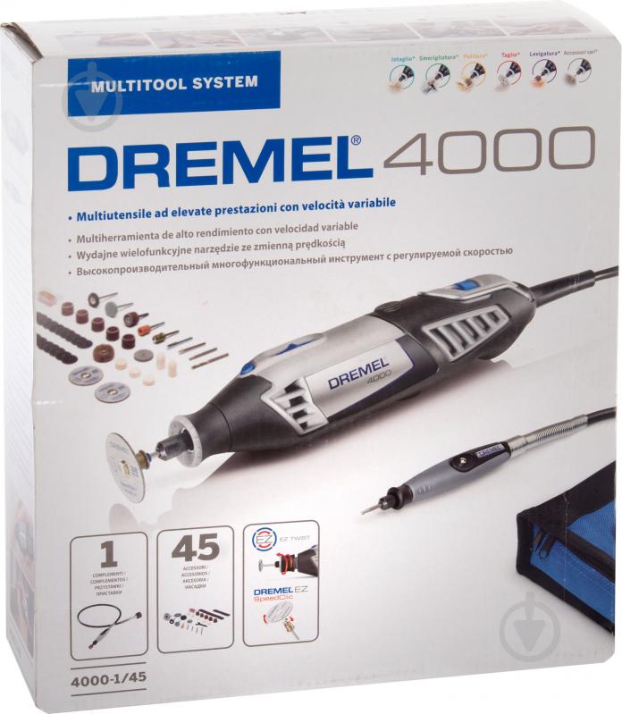 Шліфувально-гравірувальний пристрій Dremel 4000 JG + набір 45 F0134000JG - фото 6