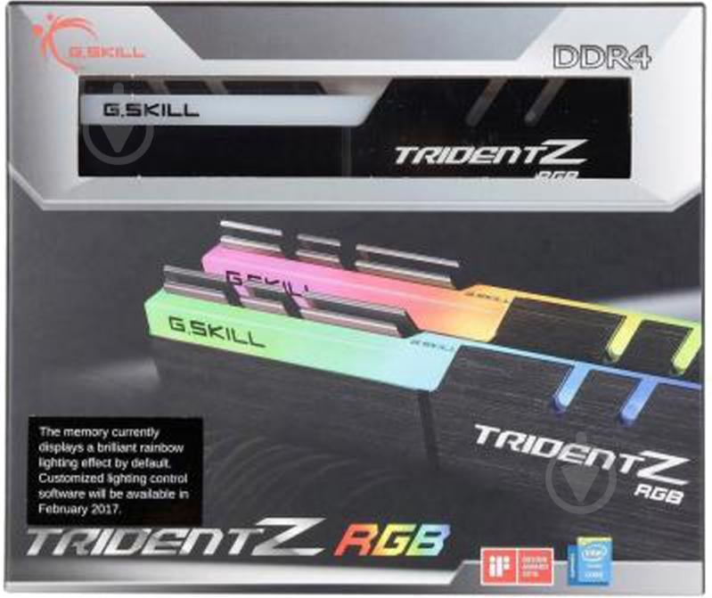 Оперативна пам'ять G.Skill DDR4 SDRAM 16 GB (2x8GB) 3000 MHz (F4-3000C16D-16GTZR) Trident Z - фото 2